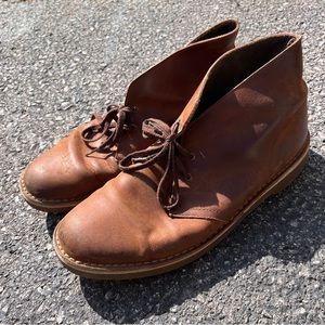 Clarks Mens Bushacre 3 Block Heel Chukka Boots